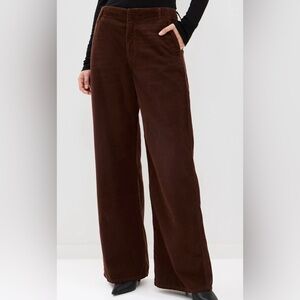 NWTs RE/DONE Women's Cord Trousers - Chocolate Brown - Size 28